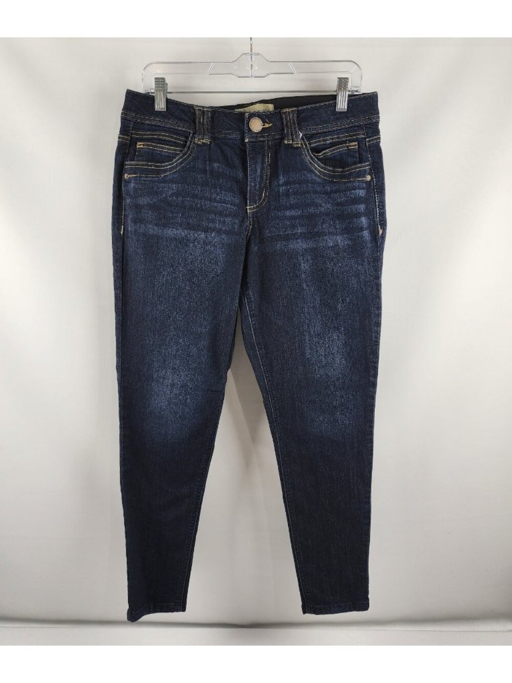 Democracy Jeans Womens 10 Blue AB Technology Ankle Skinny Denim (30x27)